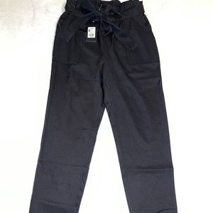 Black high waist paper bag dress pants. Size XS.